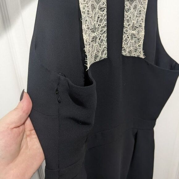 {flawed} Sandro | Black sheath dress with lace inset - Picture 5 of 10